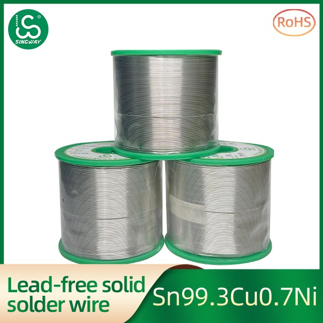 Singway lead-free solid core tin copper-nickel solder wire Sn99.3Cu0.7Ni