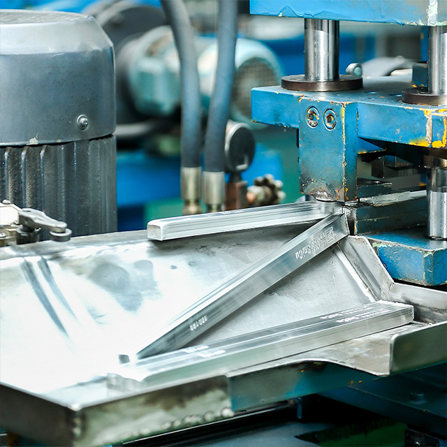 Solder strip extrusion production