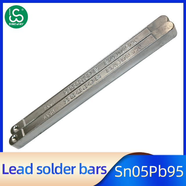 Singway Wave soldering solder bar electrolytic tin rod Sn5Pb95