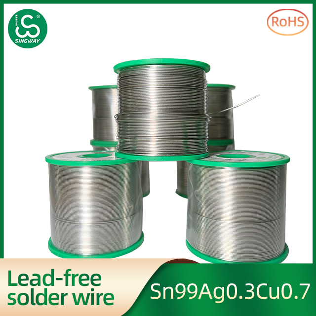 Singway factory produces lead-free silver solder wire, soldering iron solder wire Sn99Ag0.3Cu0.7