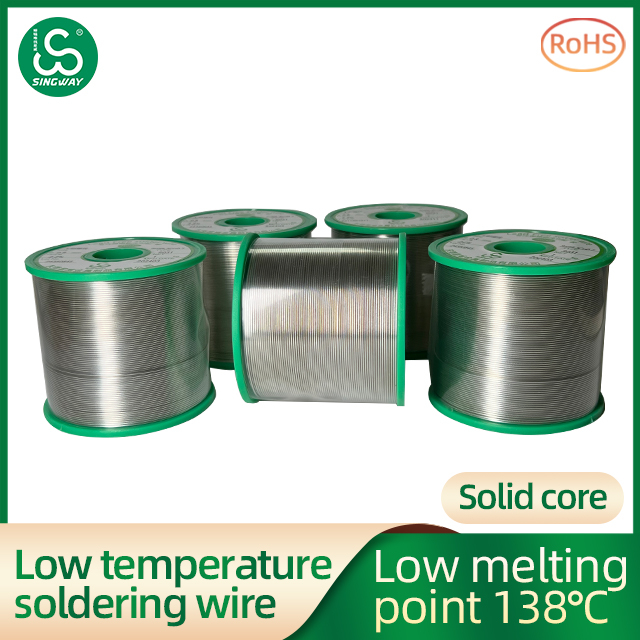 Singway lead-free solid core low temperature solder wire Sn42Bi58