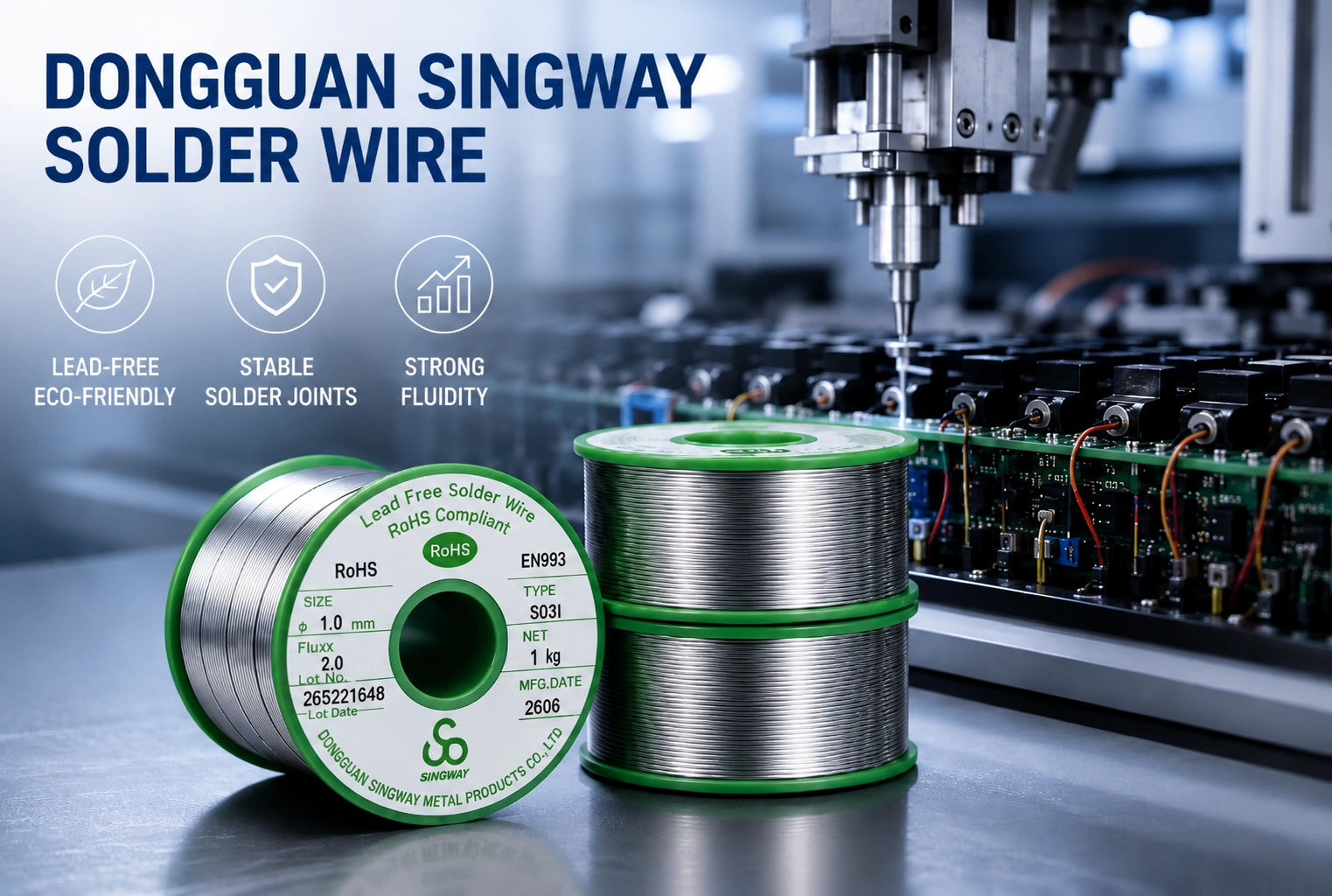 Why Does Automatic Welding of New Energy Connectors Favor Singway Lead-Free Solder Wire?